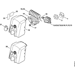 Air Filter Assembly for Stihl MS250