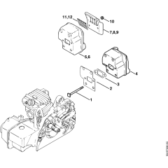 Muffler Assembly for Stihl MS250