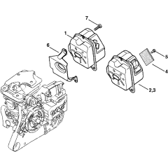 Muffler Assembly for Stihl Chainsaws