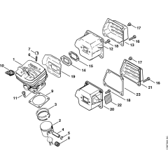 Cylinder & Muffler for Stihl MS340