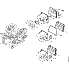 Muffler Assembly for Stihl MS360C