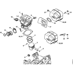 Cylinder & Muffler Assembly