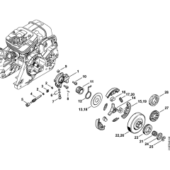 Oil Pump & Clutch for Stihl MS361