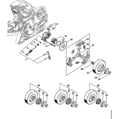 Oil Pump & Clutch for Stihl MS391