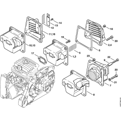 Muffler Assembly for Stihl MS460