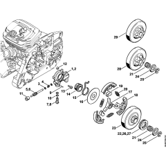 Oil Pump & Clutch for Stihl MS461