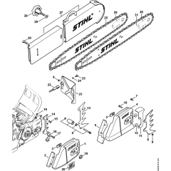 Sprocket Cover & Guide Bar