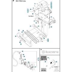 Motor, Pulley & Belts Assembly