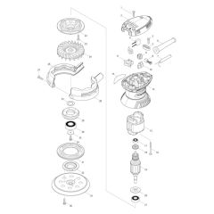 Makita MT924 Sander Assembly