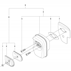 Muffler Assembly for Husqvarna 240e