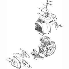 Muffler & Shroud for Stihl Brushcutter