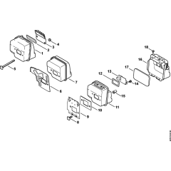 Muffler Assembly for Stihl Chainsaws