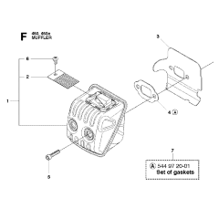 Muffler Assembly for Husqvarna 450