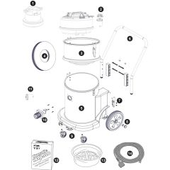 Numatic HZ900 Vacuum Assembly