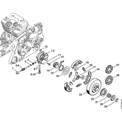 Oil Pump & Clutch for Stihl MS441