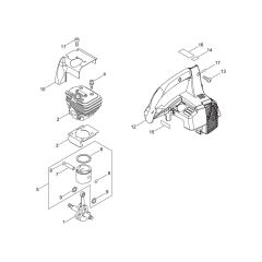 Cylinder, Crankcase, Piston