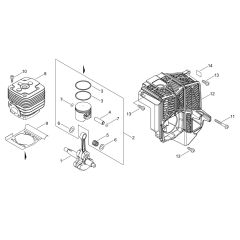 Cylinder, Piston, Crankshaft