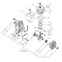 Cylinder, Crankcase, Piston