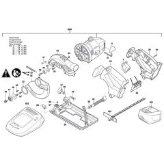 Bosch PKS 18 LI Saw Assembly