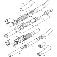 Pleated Hose Blower Tube