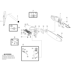 Husqvarna Pole Saw Assembly