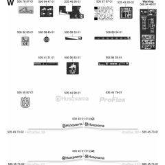 Decals for Husqvarna PROFLEX 18