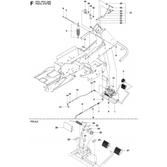 Pedals Assembly for Husqvarna