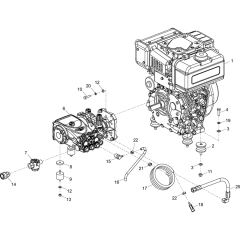 Engine, Gearbox & Pump Assembly