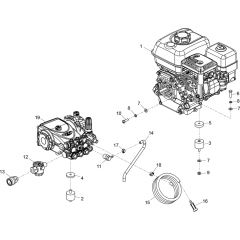 Engine, Gearbox & Pump Assembly