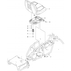 Seat Assembly for Husqvarna R111 B