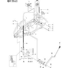 Controls Assembly for Husqvarna