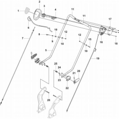 Handle & Controls for Husqvarna R148 SV