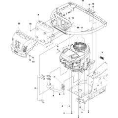 Engine Assembly for Husqvarna R214
