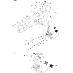 Pedals Assembly for Husqvarna