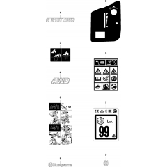Decals for Husqvarna R216 T AWD