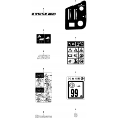 Decals for Husqvarna R316 TsX