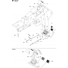 Pedals Assembly for Husqvarna R320
