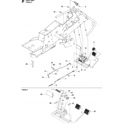 Pedals Assembly for Husqvarna