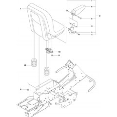 Seat Assembly for Husqvarna R422