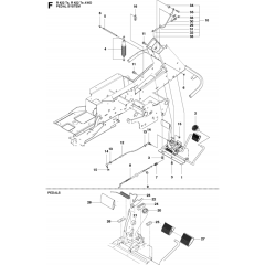Pedals Assembly for Husqvarna