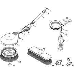 Washing Brush & Suction Hose