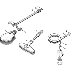 Washing Brush & Suction Hose