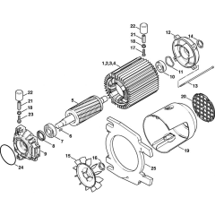Electric Motor Assembly for Stihl