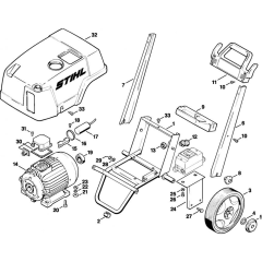 Motor & Chassis for Stihl RE 300 K