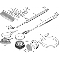 Washing Brush & Suction Hose