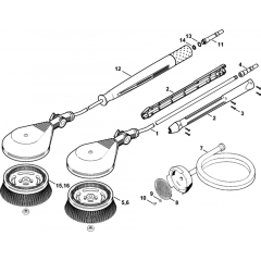Rotary Washing Brush Assembly