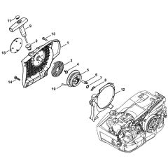 Rewind Starter for Stihl MS201T