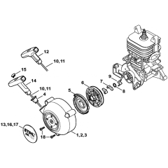 Rewind Starter for Stihl BR430