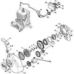Rewind Starter for Stihl BR450C