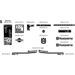 Decals for Husqvarna Rider 11